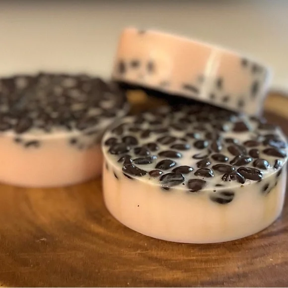 Handcrafted Soap - Maple Almond Fragrance with Whole Coffee Beans - Picture 4 of 5